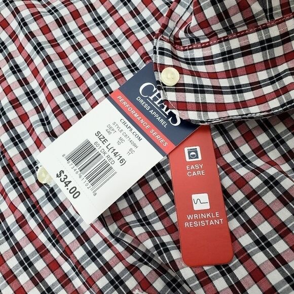 Chaps Gingham Button Down Shirt 14-16 - Picture 6 of 7